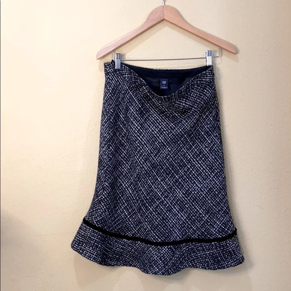 GAP Vintage Tweed Preppy Skirt -size 8 - Picture 2 of 4